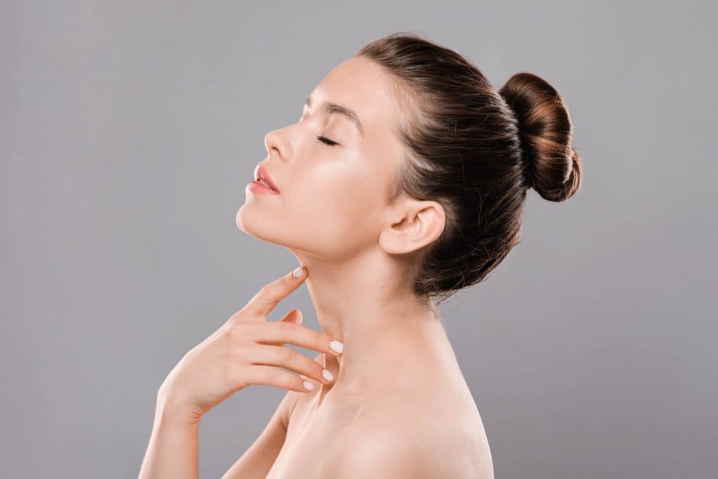 Chin projection and nose profile balance