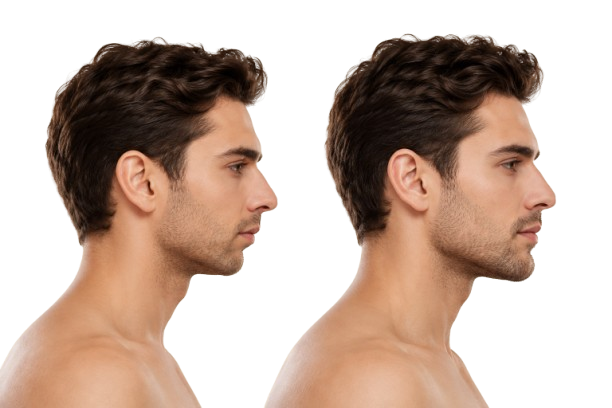 Natural looking chin implant results